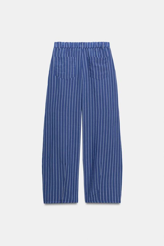 PANTALON FLUIDE À PLIS - Bleu roi de Zara - Image 5