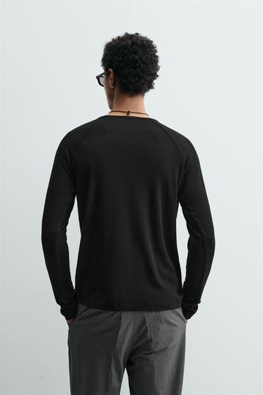 T-SHIRT RAGLAN LÉGER - Anthracite foncé de Zara - Image 2