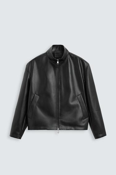 Zara FAUX LEATHER JACKET - Black