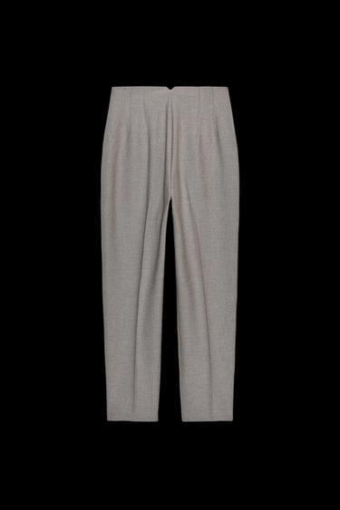 HIGH-WAIST TROUSERS - camel by Zara