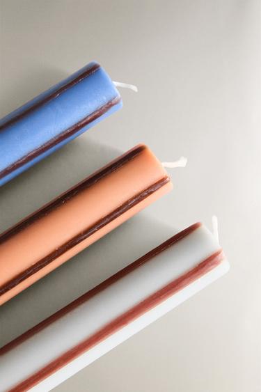 PACK OF LONG STRIPED CANDLES (PACK OF 3) - striped by Zara - Image 2