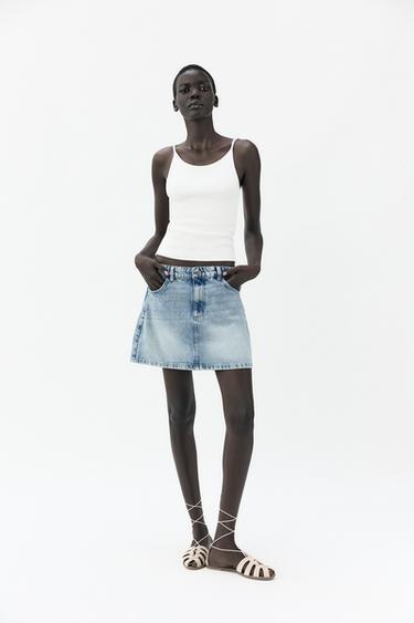Z1975 DENIM MINI SKIRT - Mid-blue by Zara - Image 0