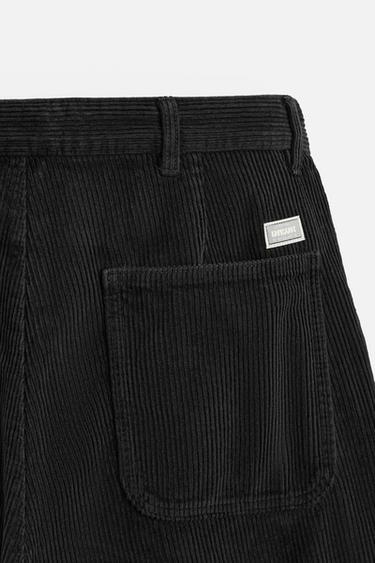 CARROT FIT CORDUROY TROUSERS - Black by Zara - Image 8