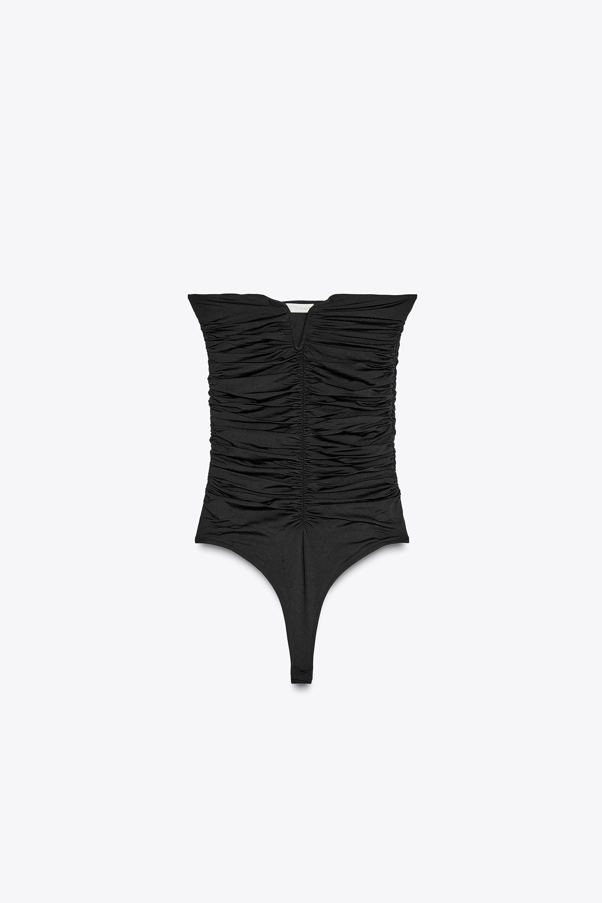 BODY BANDEAU EN POLYAMIDE À PLIS