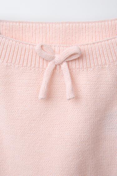 GUÊTRES EN MAILLE AVEC NŒUD - Rose de Zara - Image 2