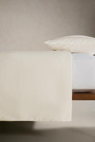 SATEEN DUVET COVER WITH FLORAL BORDER - Cava by Zara - Image 2