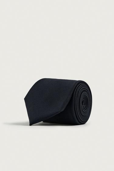 Zara 100% 羊毛領帶 - 海藍色
