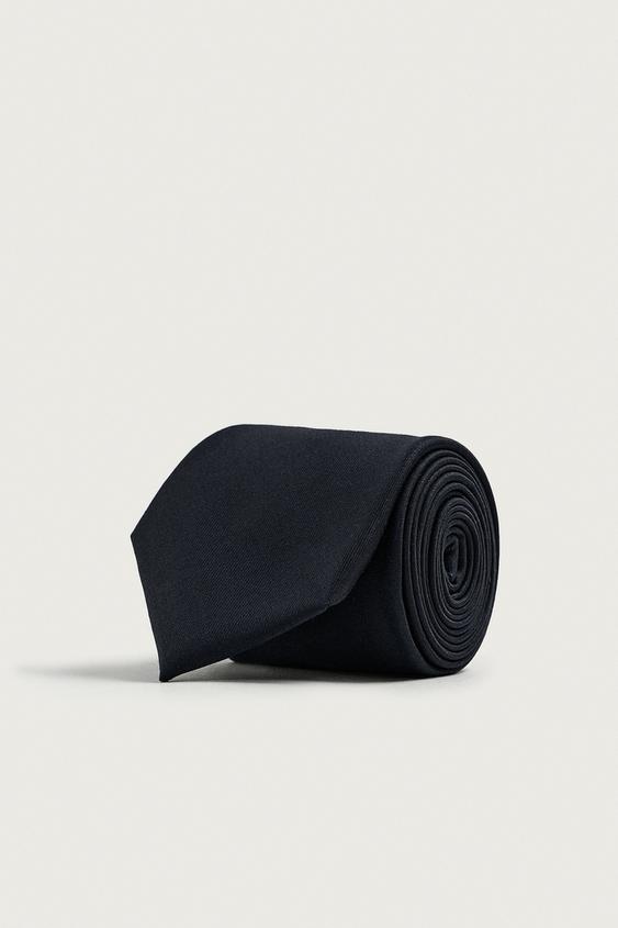 ربطة عنق 100% صوف - بحري الخاص بـ Zara - صورة 0