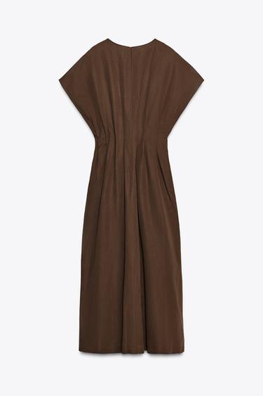 FUSTAN MIDI ME PALA ZW COLLECTION - Kafe nga Zara