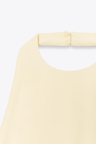 DRAPED HALTER DRESS - Yellow by Zara - Image 9