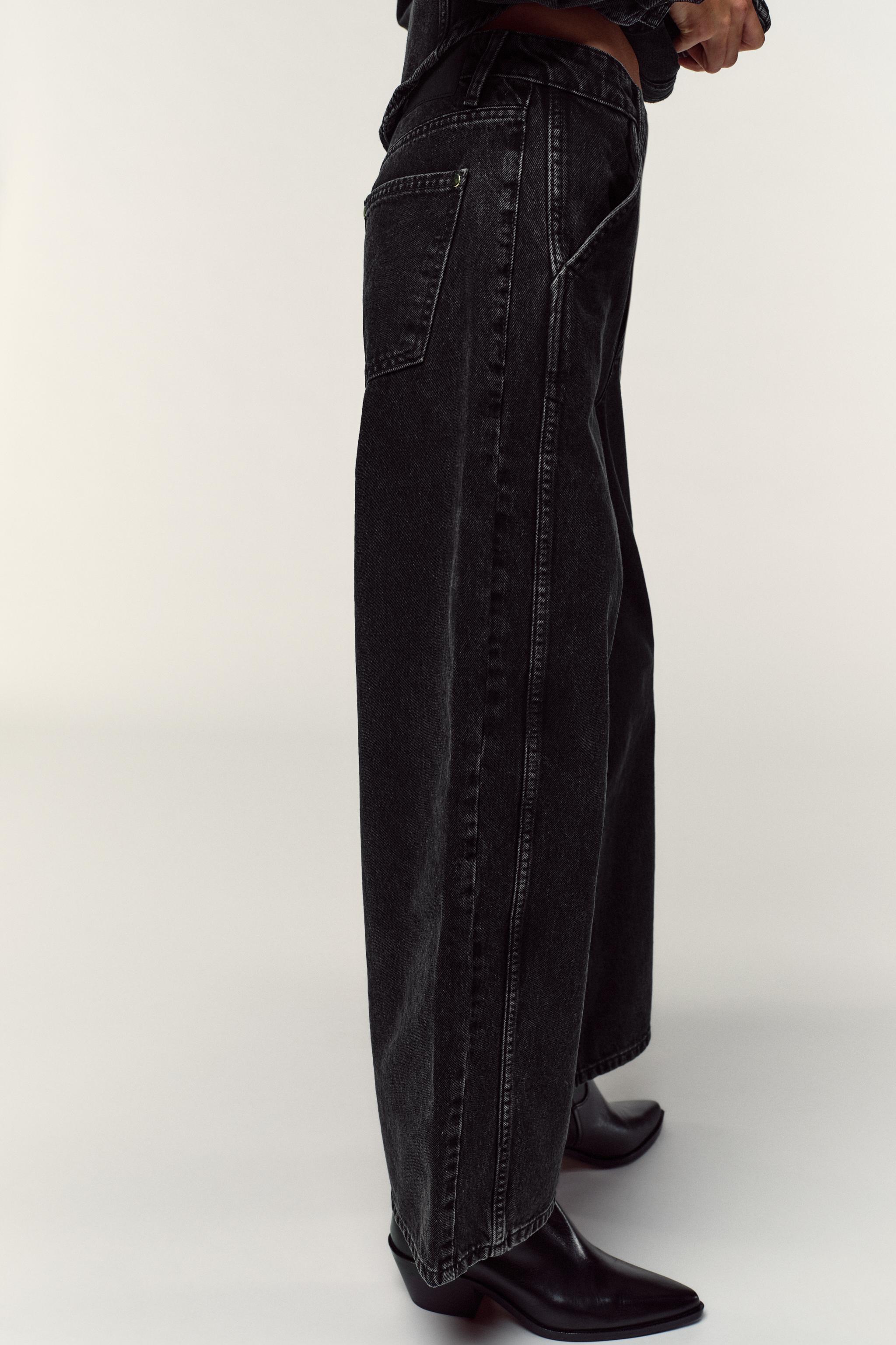 JEANS Z1975 CULOTTE ハイウエスト - ブラック | ZARA Japan / 日本