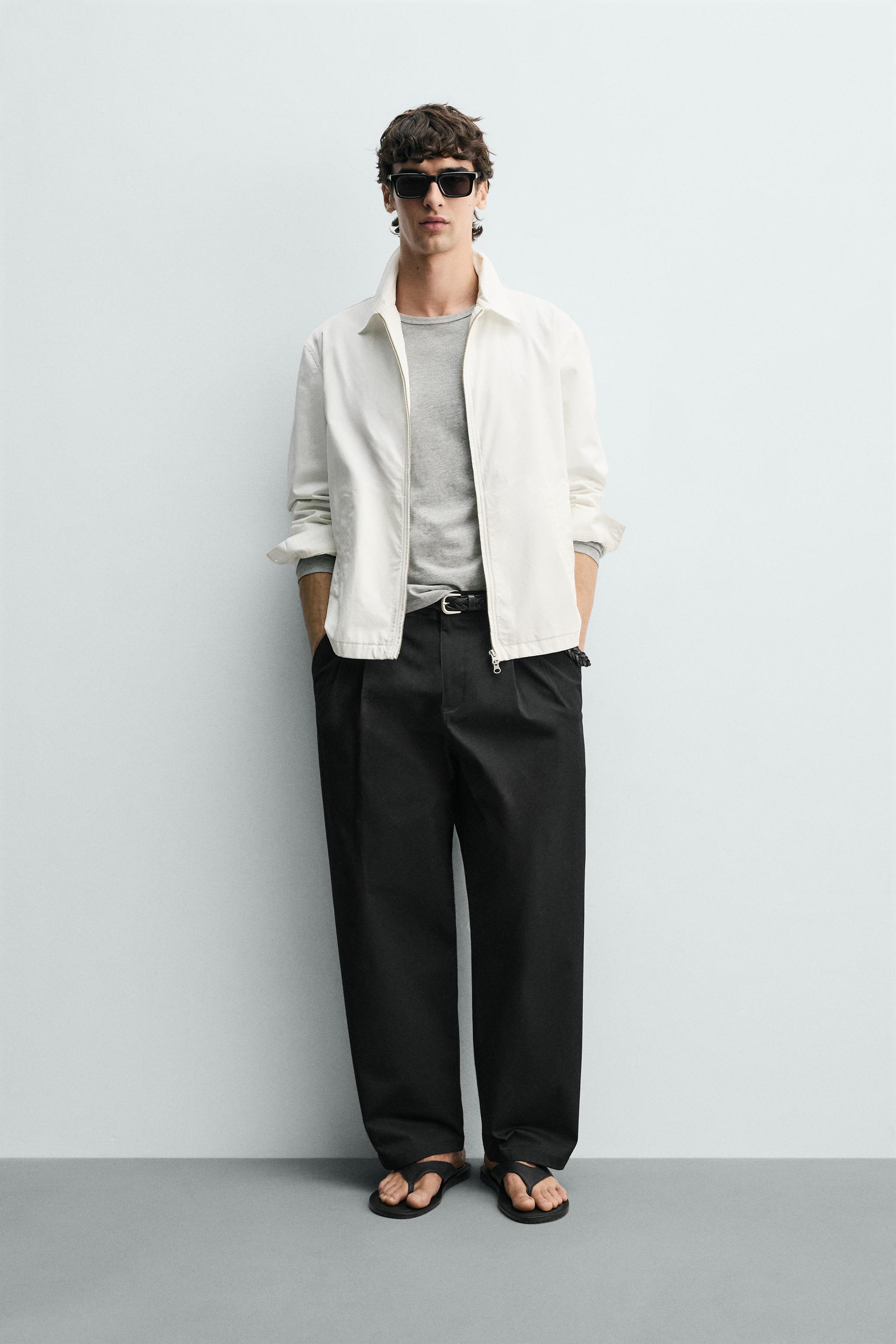 REGULAR FIT ZIP-UP OVERSHIRT - Stone | ZARA United States