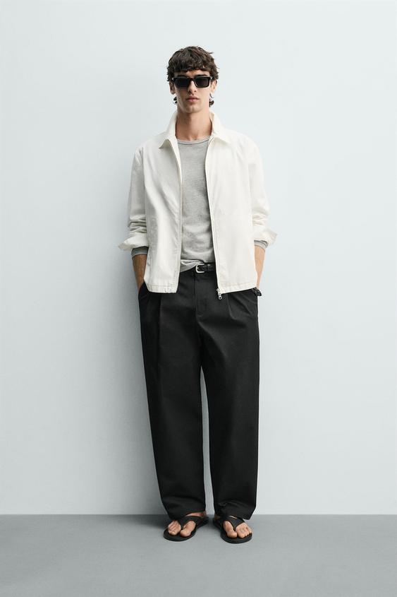 REGULAR FIT ZIP-UP OVERSHIRT from Zara - $79.90