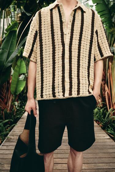 Zara 紋理舒適版短褲 - 黑色