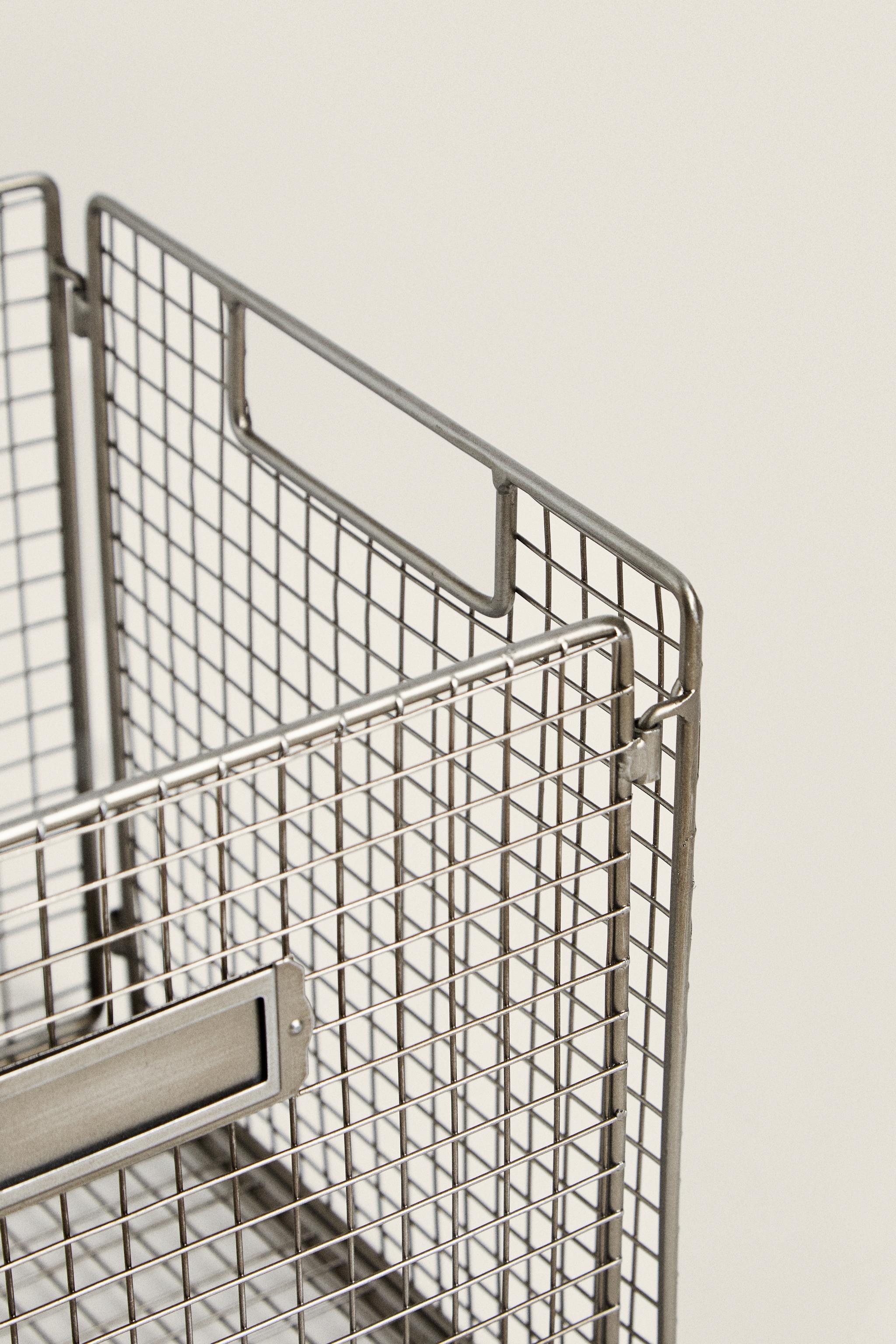 FOLDABLE METAL STORAGE BASKET - Steel | ZARA United States