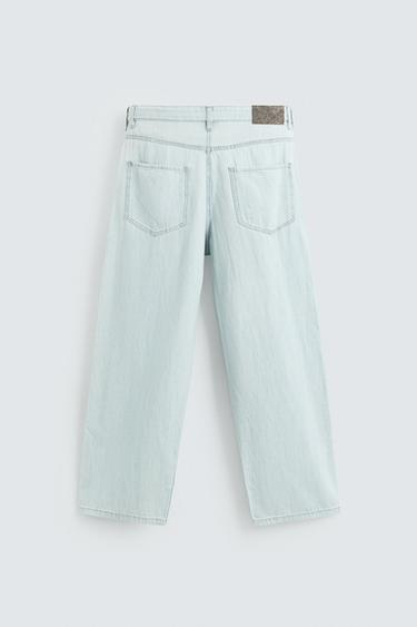 LIGHTWEIGHT LOOSE WIDE-LEG JEANS - Light blue by Zara - Image 6
