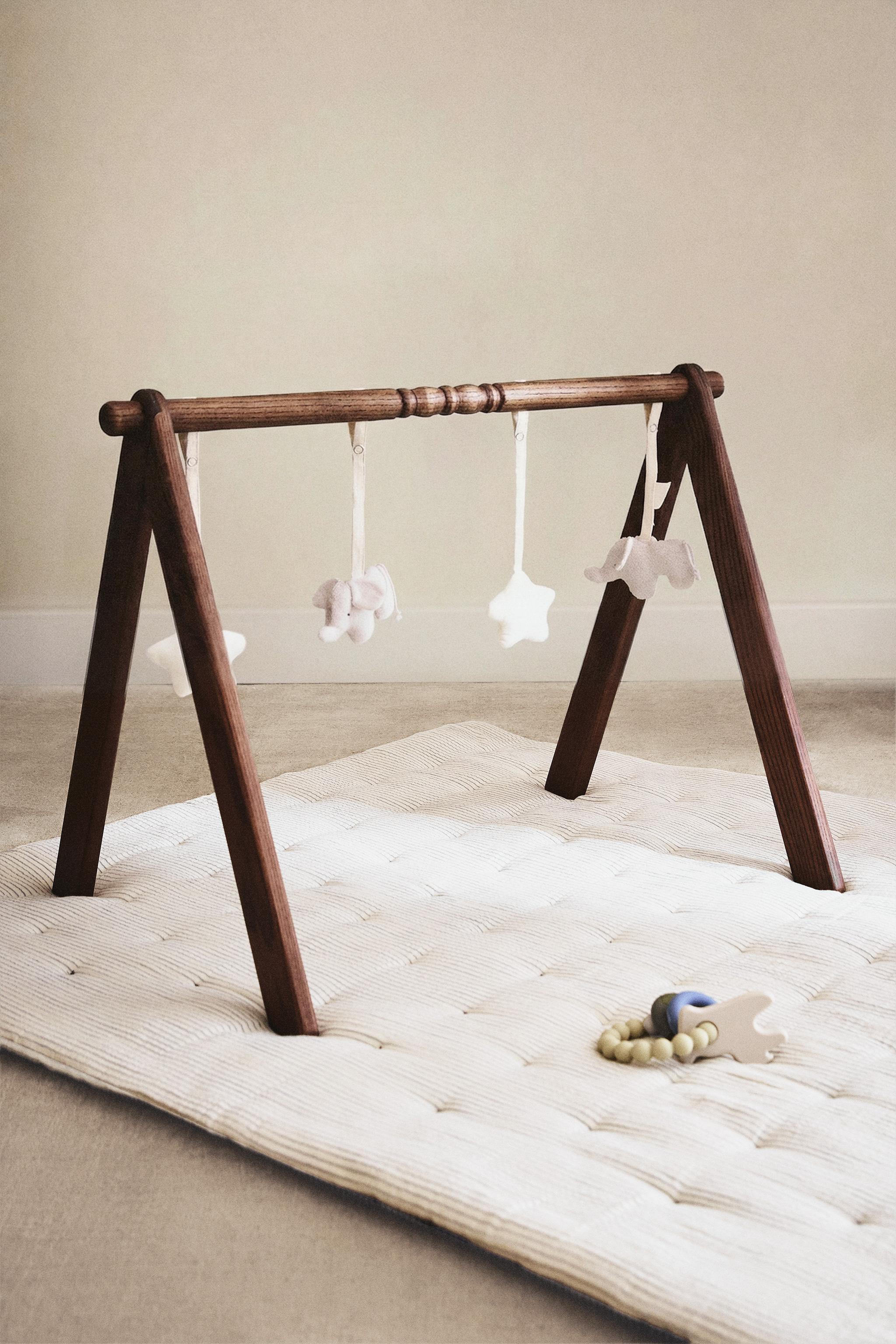 ASH WOOD BABY GYM — Dark brown