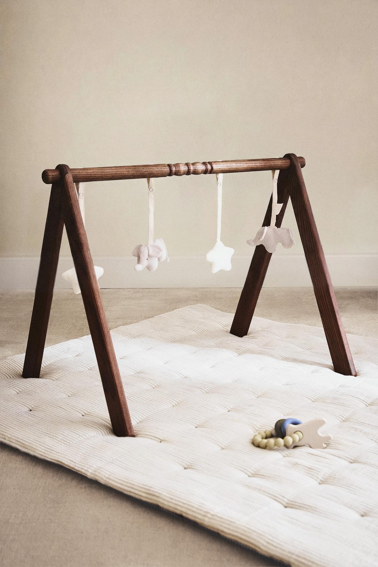ASH WOOD BABY GYM — Dark brown