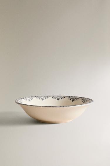 Zaras DESSERTSKÅL MED DESIGN - Blå/grå