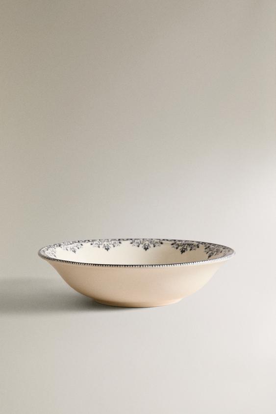 BOL À DESSERT MOTIF PLACÉ - Bleu / Gris de Zara - Image 0