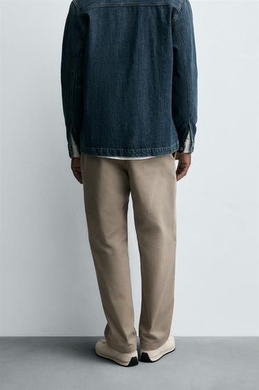PANTALON STRAIGHT FIT STRUCTURÉ - Beige de Zara - Image 2