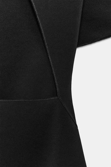 CUT-OUT SHORT SLEEVE TOP - Black by Zara - Image 5
