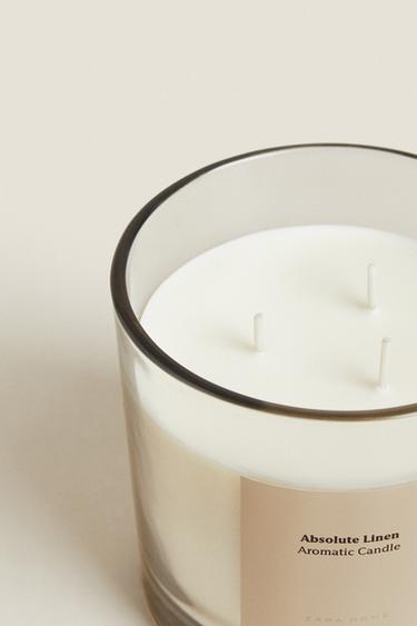(620 G) ABSOLUTE LINEN SCENTED CANDLE - Mustard by Zara - Image 2