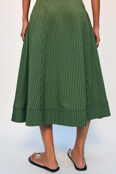 JUPE MIDI À RAYURES ZW COLLECTION - Multicolore de Zara - Image 2
