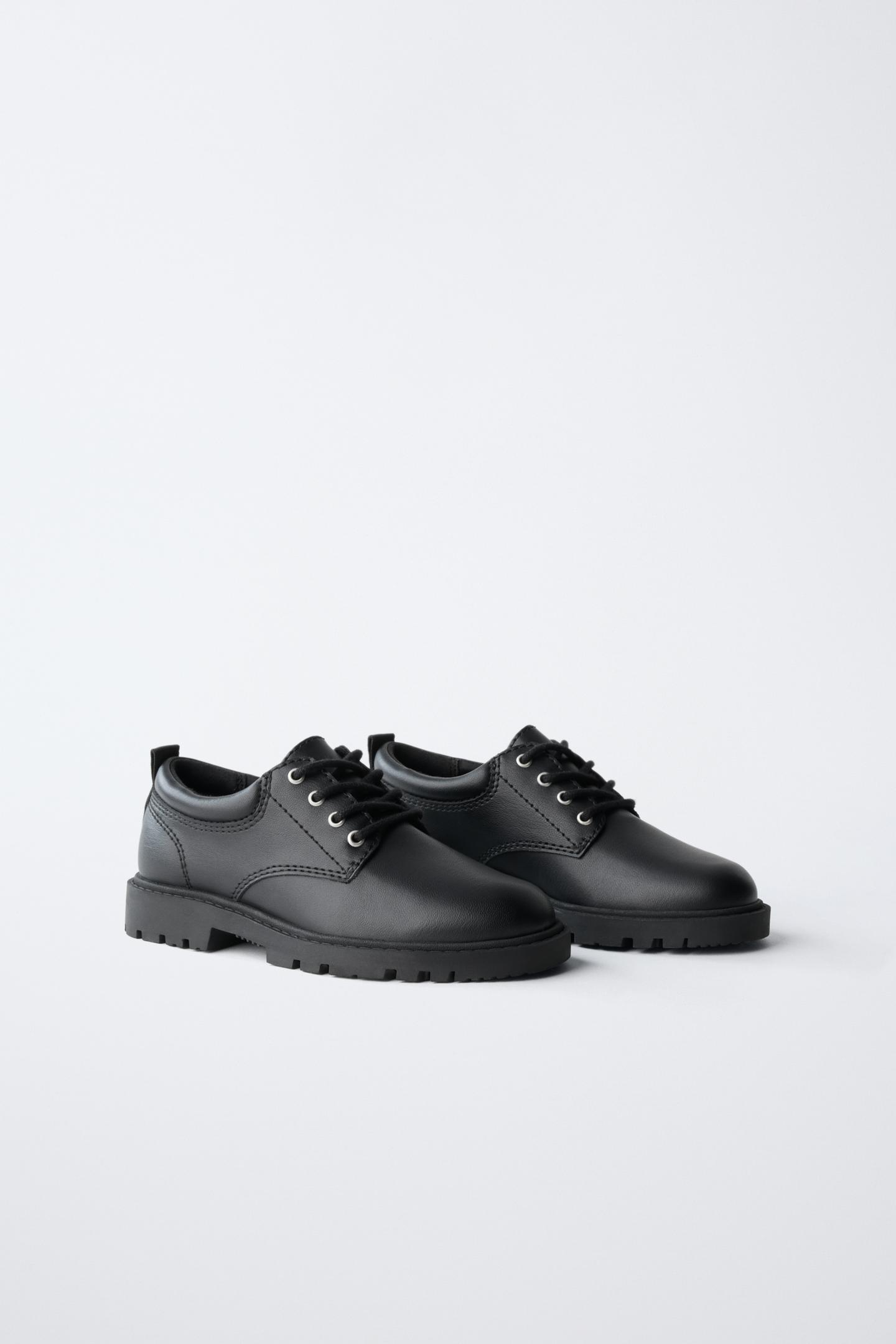 Детские туфли Zara Lace-Up Derby, цвет: Чёрный — фото 2