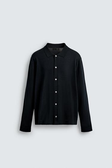 LIGHTWEIGHT COTTON CARDIGAN - Dark navy by Zara - Image 5