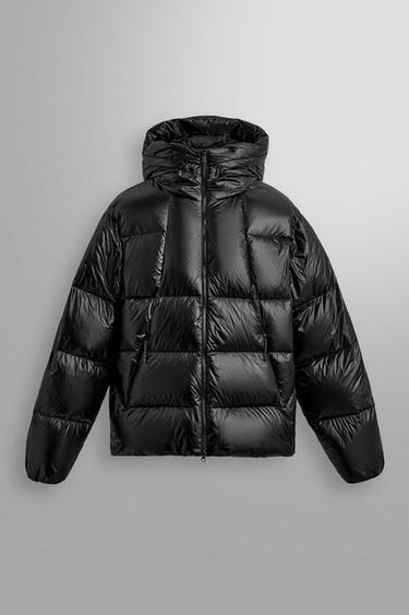 Zara 100% FEATHER PUFFER JACKET - Black