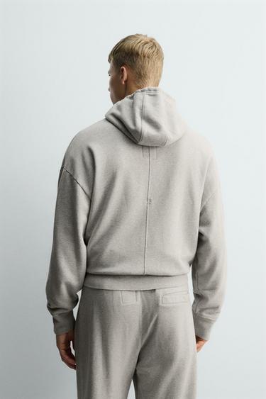SWEAT À CAPUCHE ZIPPÉ X SR_A - Gris chiné de Zara - Image 2