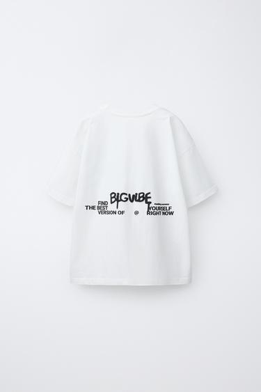 T-SHIRT À IMPRIMÉ GRAFFITI - Blanc de Zara - Image 1