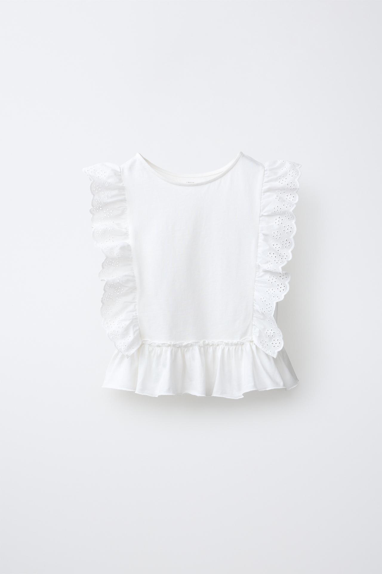 SWISS EMBROIDERY TOP — White