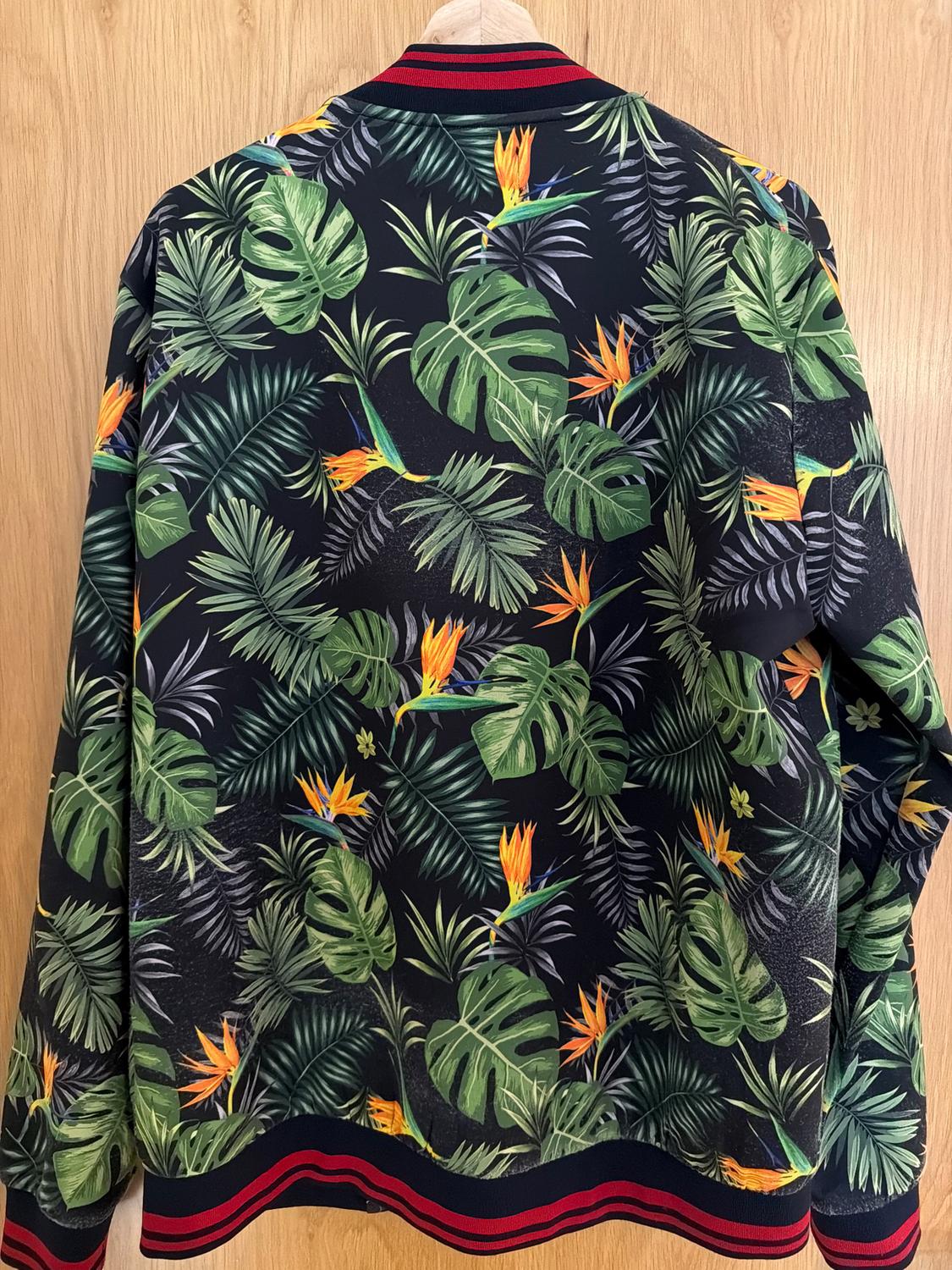 PRINTED BOMBER JACKET WITH CONTRASTING RIBBED TRIMS - Image 2