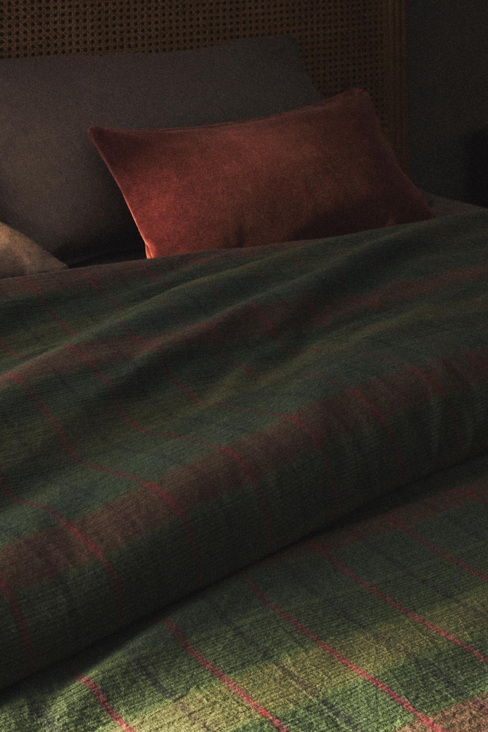 CHRISTMAS TARTAN CHECK COTTON DUVET COVER