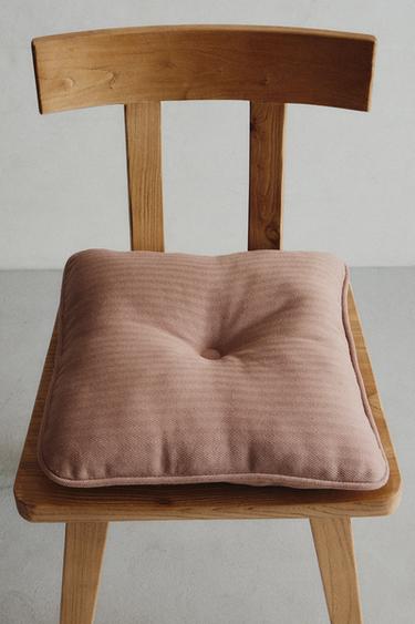 TEXTURED COTTON CHAIR CUSHION - Pink by Zara - Image 4