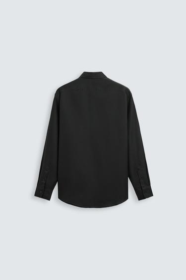 Zara EASY CARE TEXTURED SHIRT - Black