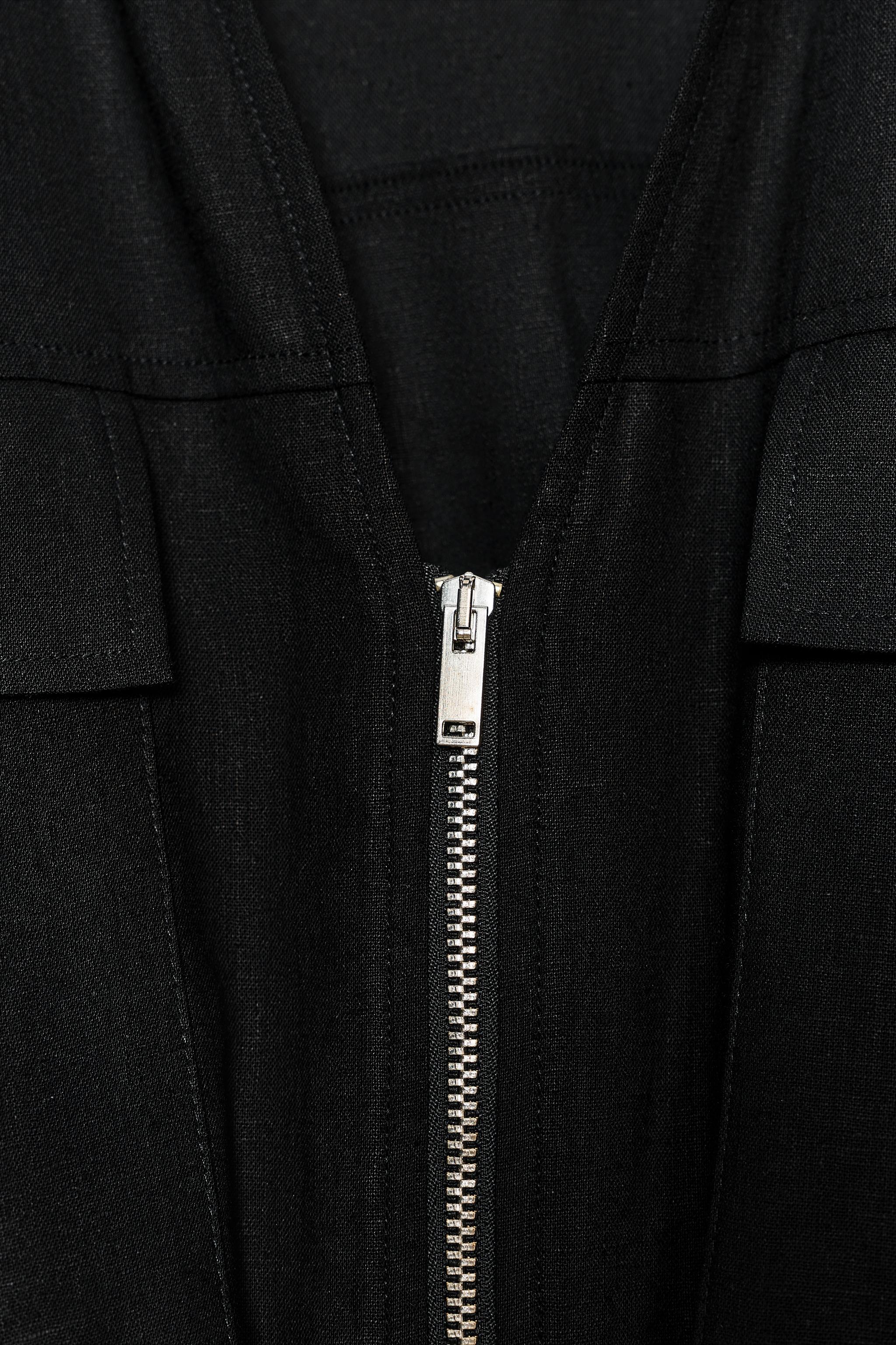 LINEN SAFARI BELTED TOP