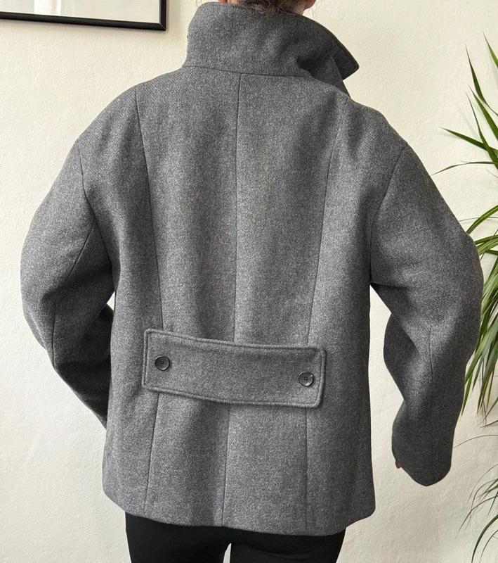 CROPPED WOOL COAT WITH HIGH NECK - Image 4