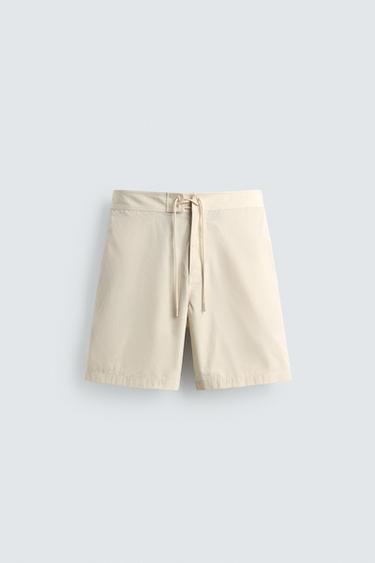 Zaras LÅNG BADBYXA MED SNÖRNING - Naturfärg