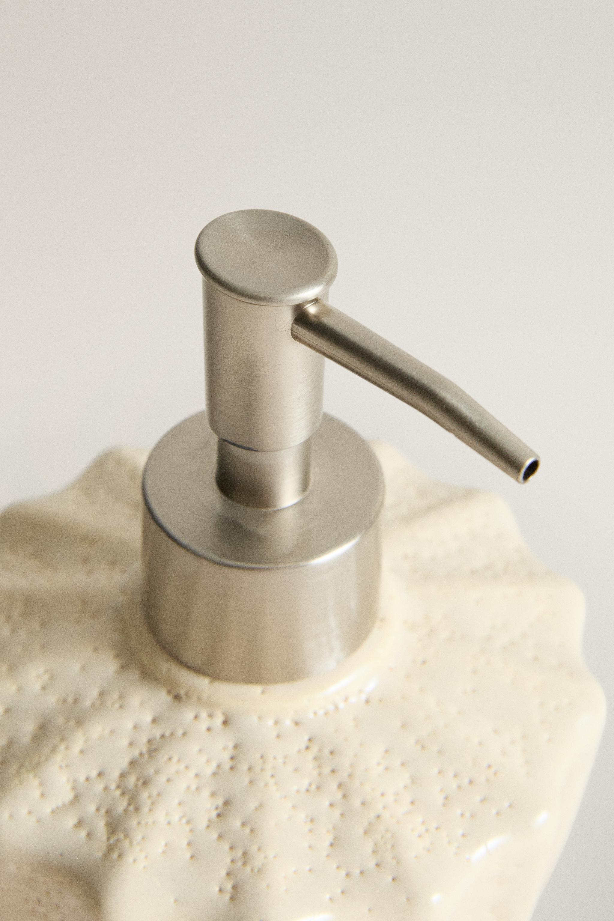 RUSTIC CERAMIC BATHROOM SOAP DISPENSER