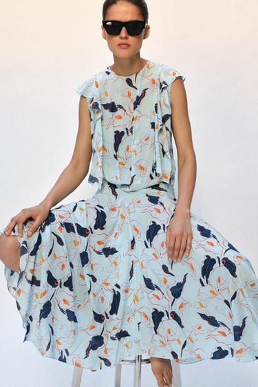 ROBE IMPRIMÉE ZW COLLECTION - Multicolore de Zara - Image 2