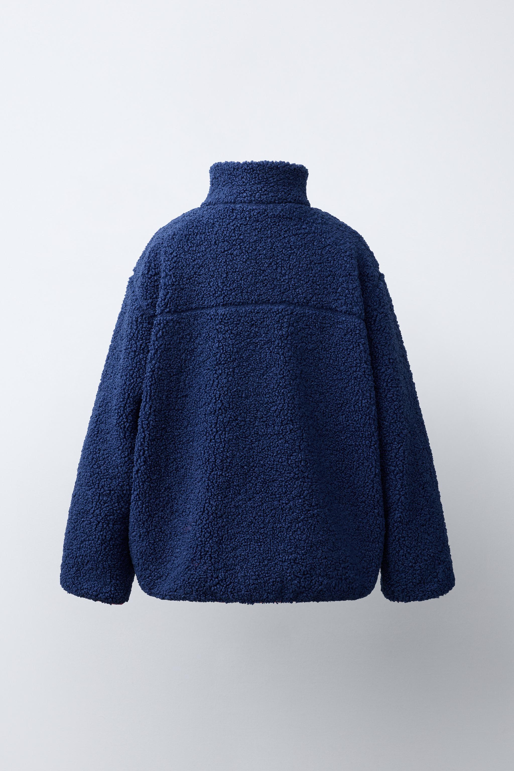 BLOUSON EFFET MOUTON COLORBLOCK
