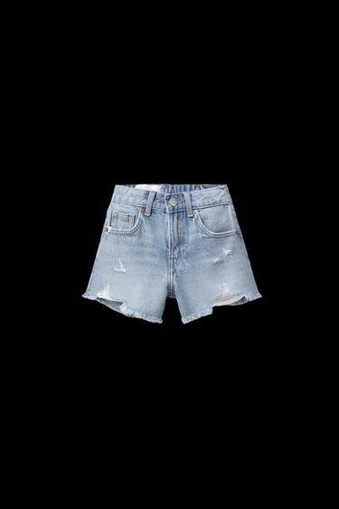 BERMUDA DENIM ROTOS - Azul claro de Zara - Imagen 0