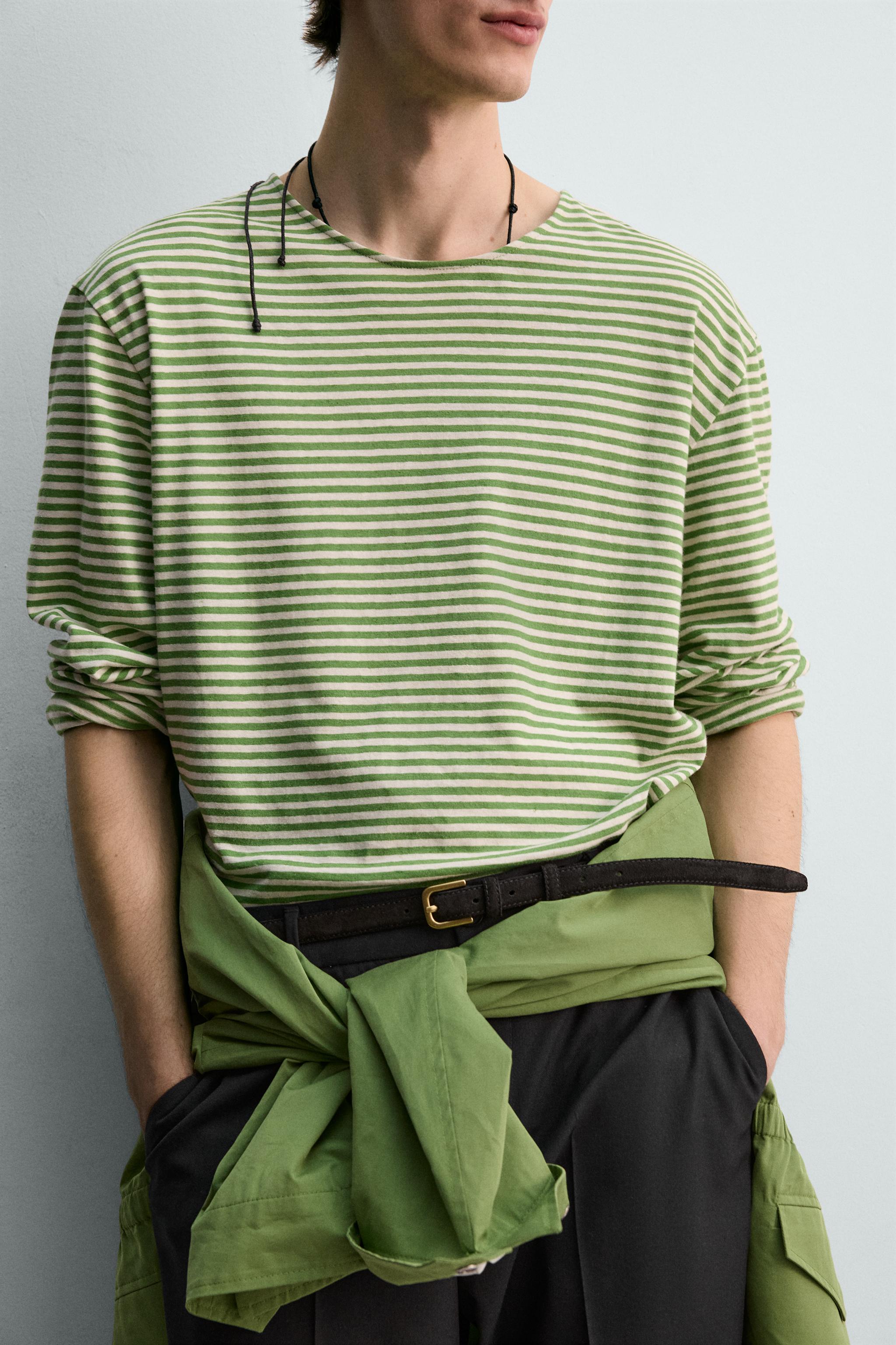 STRIPED JACQUARD T-SHIRT