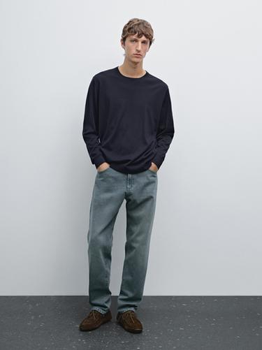 Zara 100% merino wool knit sweater - Navy blue