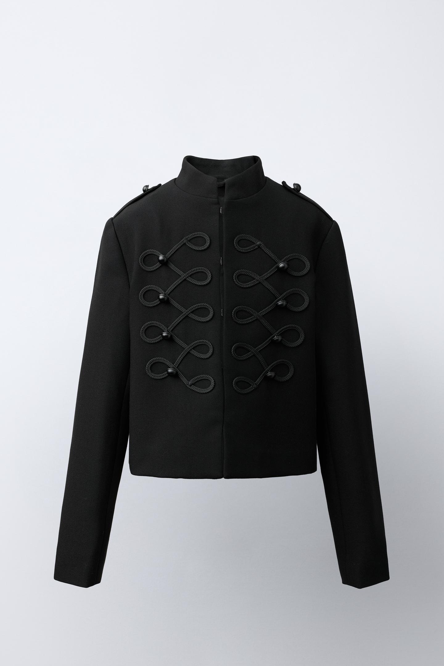 Детская куртка Zara Fitted Button, цвет: Чёрный — фото 2
