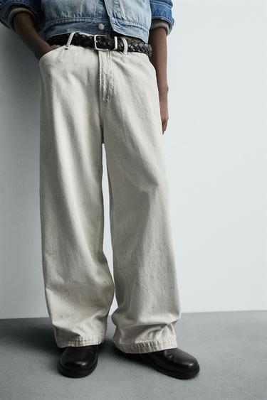 BAGGY FIT JEANS - Ecru by Zara