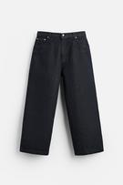 RELAXED WIDE LEG EMBROIDERY JEANS